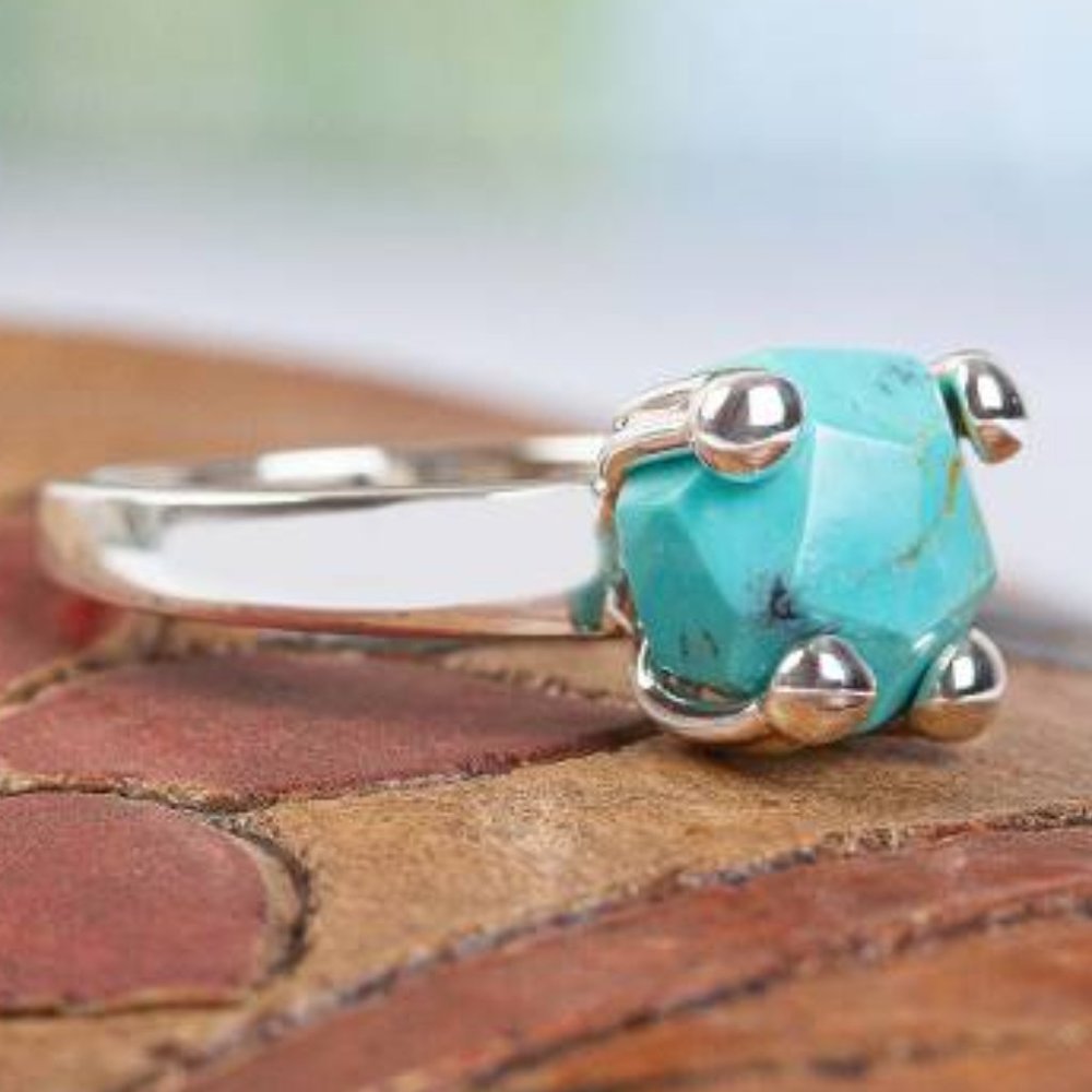 Natural Turquoise & Sterling Silver Handcr…